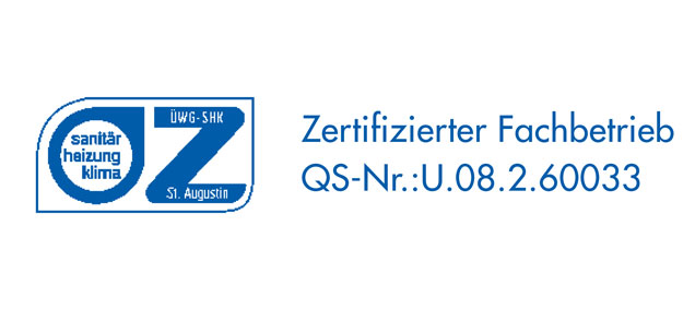 Sanitär Heizung Klima Zertifikat - Zertifizierter Fachbetrieb